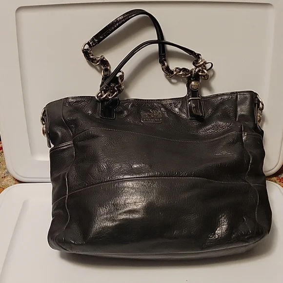 Coach Bags Coach Large Black Chelsea Leather Tote 418 W